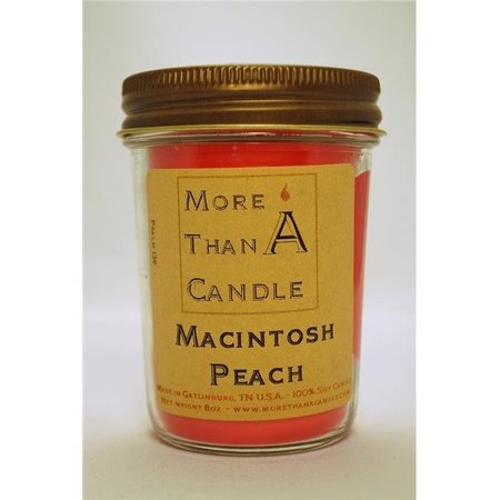 MORE THAN A CANDLE More Than A Candle MAP8J 8 oz Jelly Jar Soy Candle; Macintosh Peach MAP8J